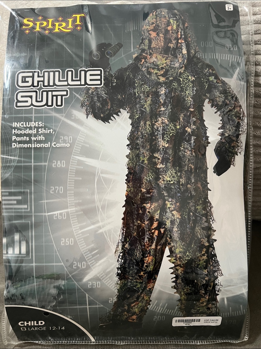 Spirit Ghillie Suit Kids Costume - Camo Green